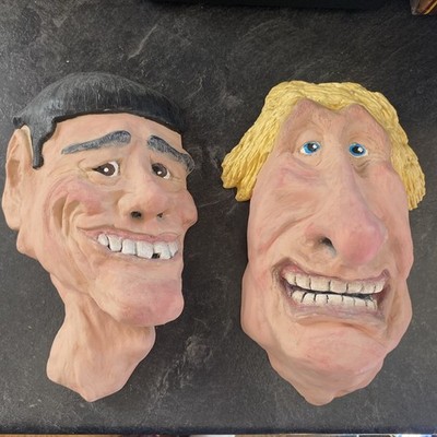 One of a kind Dumb & Dumber custom handmade plaster wall plaques. 