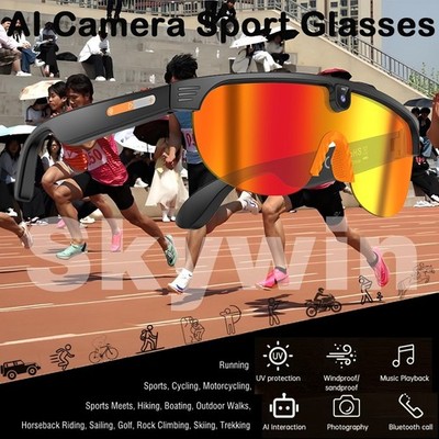 2026 Classic AI Smart Glasses 8MP Camera Waterproof Bluetooth Call Playing