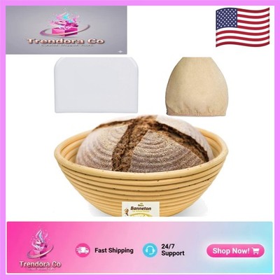 Natural Rattan 9 Inch Bread Banneton Basket - Create Crispy Crusts Effortlessly