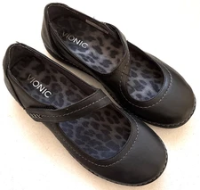 Vionic Cloud Harper Mary Jane Comfort Orthotic Arch Support Black Shoes 6.5 M