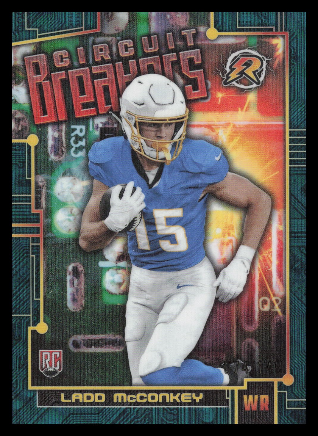 2024 Topps Resurgence Circuit Breakers Teal Surge Rookie /149 CB-7 Ladd McConkey