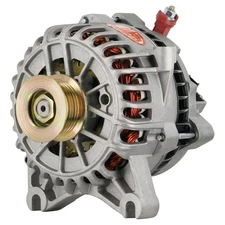 Powermaster Alternator 47795; 200 Amp Satin for Ford 6G