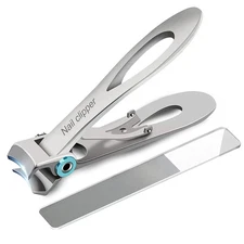 Nail Clippers Ultra Wide Jaw Opening Fingernail and Toenail Clippers Set