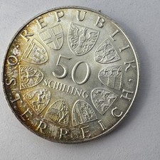 1969 Austria 50 Schilling Silver Coin – Emperor Maximilian I 1459-1519 Commemora