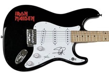 Steve Harris Iron Maiden Signed Autograph Electric Guitar Bassist Beckett COA