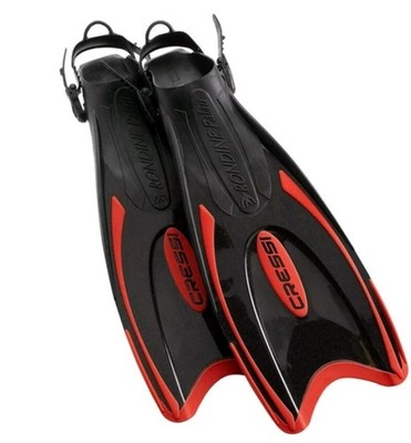 Cressi Palau Long Adjustable Fins Comfortable Open Heel Snorkel Swim Flippers