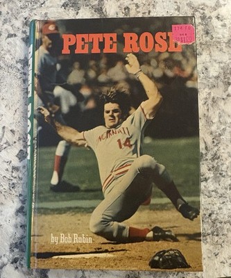 1975 Pete Rose Hardcover Book Bob Rubin Random House Cincinnati Reds MLB Vintage