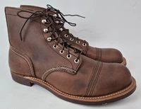 Red Wing Men's Amber Harness Leather Iron Ranger Cap Toe Boots Size 10 D 8111