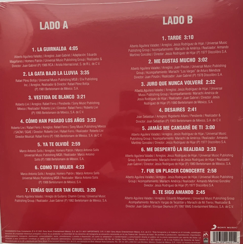 Rocio Durcal “Personalidad 15 Exitos” Latin Pop Mariachi Record Lp - Image 2 of 2