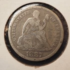 1887 *S*   SEATED LIBERTY  SILVER DIME   ** NICE** - FREE SHIPPING! C1553