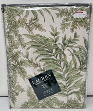 Ralph Lauren Green Botanical Leaf Rectangular 60x120 Tablecloth - New