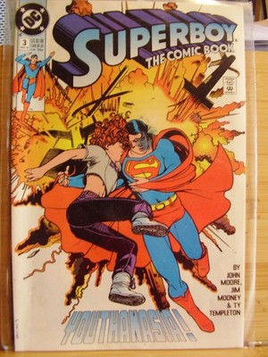 DC COMIC APRIL 1990 SUPERBOY THE COMIC BOOK YOUTHANASIA!  SUPER HERO