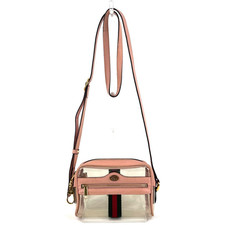 Borsa a tracolla Gucci Ophidia rosa chiaro pelle vinile logo GG rara usata donna