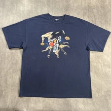 Vintage Mikes Harley Davidson Crazy Clown T-Shirt Smyrna Delaware Size XL Blue