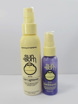 Sun Bum Lighten and Tone Travel Kit - Blonde Hair Lightener and Tone Enhancer -