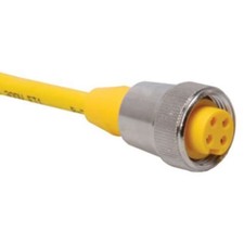 1 pc TURCK RK 40-6M Cordset, 7/8-16UN Female Straight, 4 Wire, 6 Meter, PVC, Ye