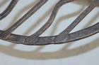 RARE 18TH C WROUGHT IRON ROTATING GRIDIRON CURLED HEART HANDLE SNAKE & BAR TOP — photo 10