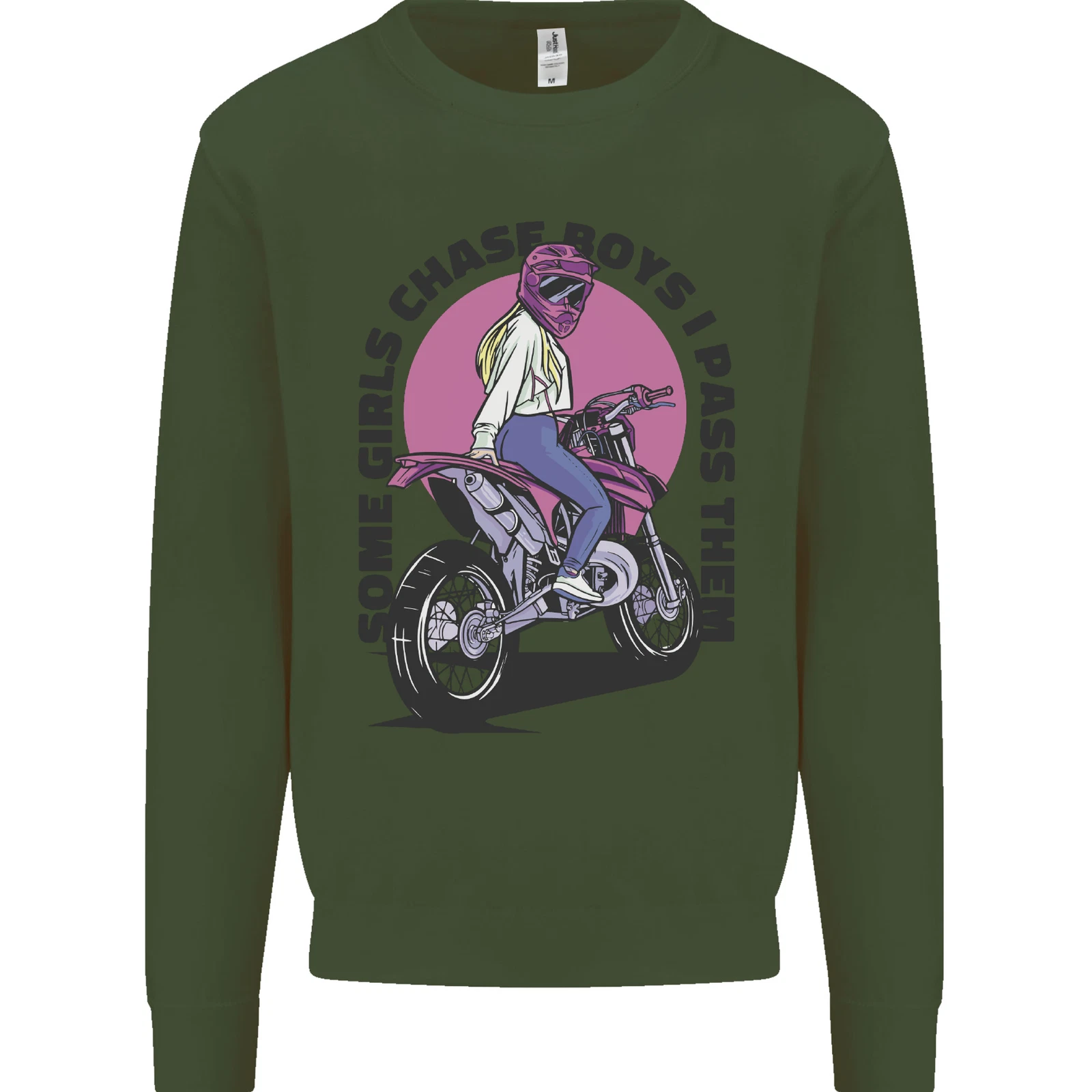Some Girls Chase Motorcycle Biker Sweatshirt for Men