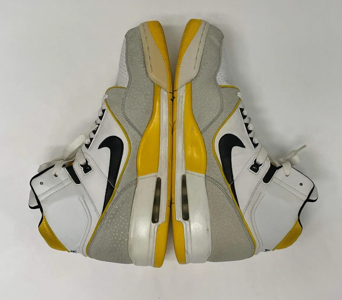 vintage Nike Air Assault High - White Yellow Black 315064-101 Mens