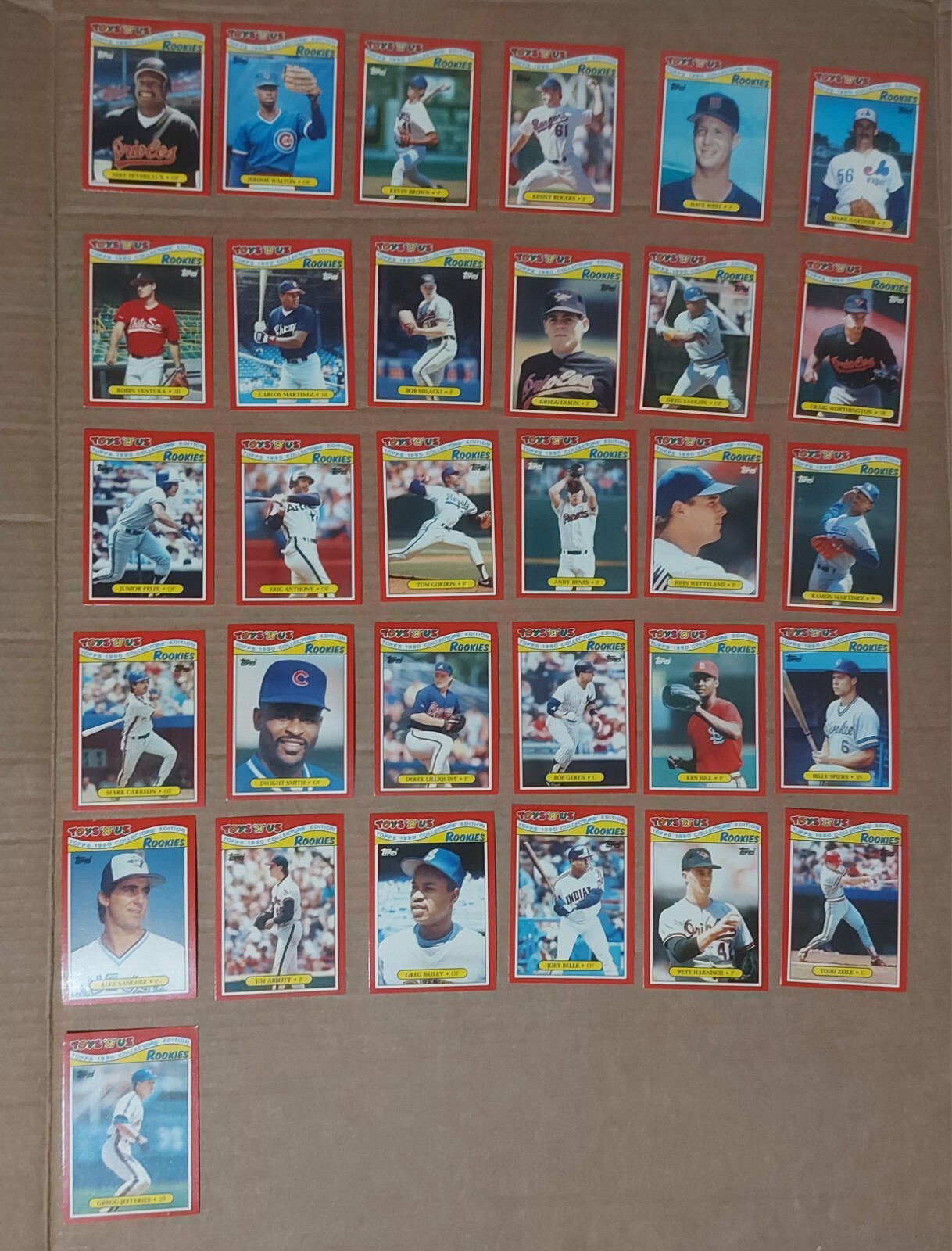 1990 Topps Toys R Us Baseball Rookies No Box 31 Cards Preowned, (025) eBay
