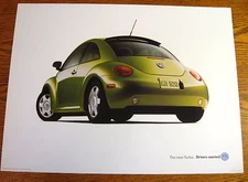 1999 VW Volkswagen Turbo Beetle Bug Poster BIG 12 X 16