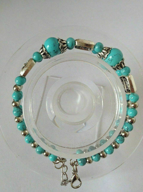 Tibet Handmade Turquoise Bracelet 0.01 Auction 1
