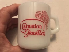 Carnation Genetics Vintage Milk Glass Galaxy Mug