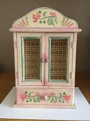 petite vitrine en bois Peint à suspendre - Photo 1/4