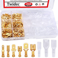 /360Pcs 2.8/4.8/6.3Mm Quick Splice Male and Female Wire Spade Connector Crimp Te