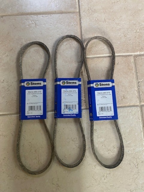 3 New Stens V Belt Part #265-273 Replaces Toro91-2258