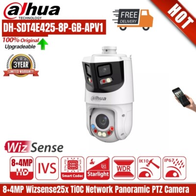 alhua 8MP+4MP 25xTiOC Panoramic PTZ IP Camera SDT4E425-8P-GB-APV1 Auto Track 3.0