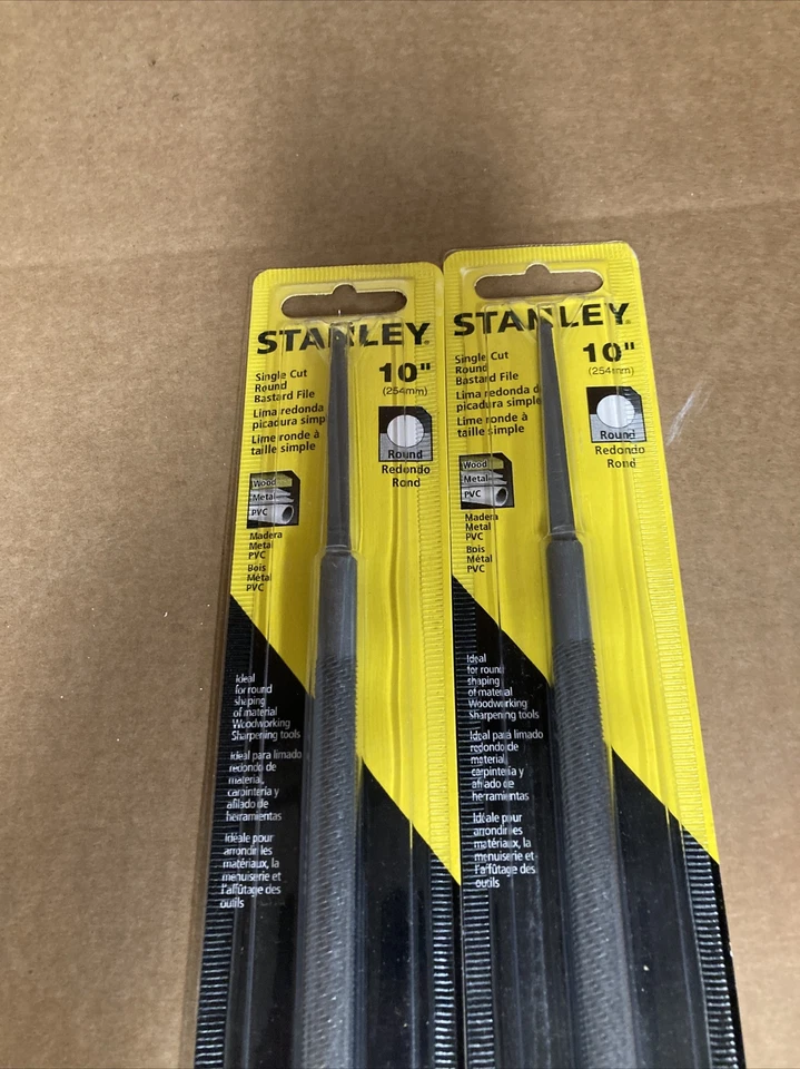 Stanley 6" Round Single Cut Bastard File - New In box - 22-307 2 Pack - Image 2 of 3