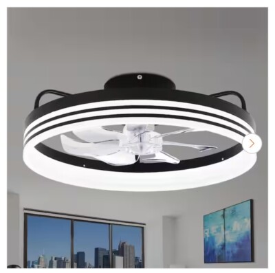 Oaks Aura 20  LED Indoor Black Bladeless App Control Smart Ceiling Fan