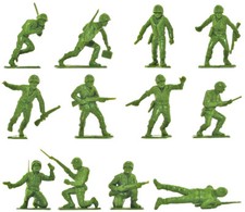 Marx Recast 54mm U.S. Marines - 32 in 12 poses - OUR EXCLUSIVE OLIVE GREEN COLOR