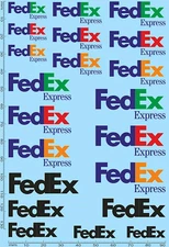 FedEx Express Package Service Sponsor Sheets Truck 1:43 Decal Decals