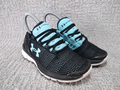 Under Armour Speedform Apollo 2 1266241-002 Women Aqua/Black Sneakers Shoes 5