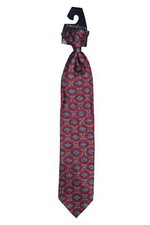 Preppie Boys' Polyester Clip-On Novelty Neck Tie Red Multi 2 3/4" x 14"