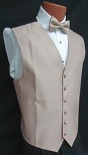 Men's Latte Brown Armanno Tuxedo Vest Choice of Tie Wedding Prom Cruise Mason