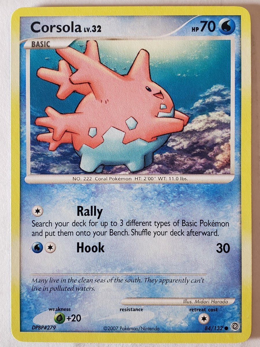 corsola pokemon card value TCG - s1a - 036/070 (C) Weakness Darkness 2 Resistance Fighting Corsola [Reverse Holo] #84 Prices