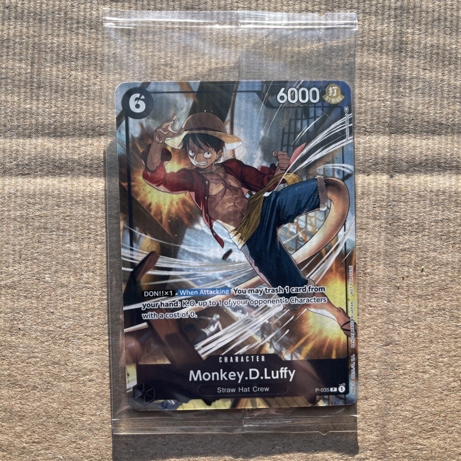 One Piece Card Game P-035 Monkey D Luffy Sealed ENG Promo Pack Event Character