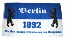 Fahne / Flagge Fußball Berlin 1892 blau weiß 90 x 150 cm