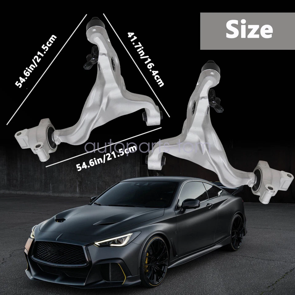 Front lower control arm LH&RH Side For Infiniti Q50 Q60 2014 15 16 17 18 19 2020 - Image 2 of 4