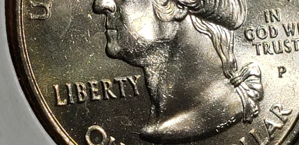 2003 P Missouri quarter *strike through Lamination Error* ? MS Uncirculated - Image 3 of 4