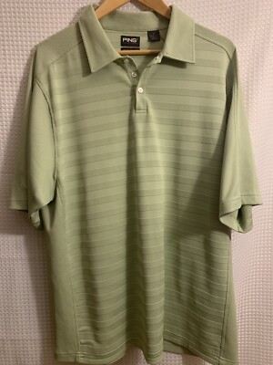 PING Collection Dry Fiber Dynamics Golf Polo Shirt XL Light Green
