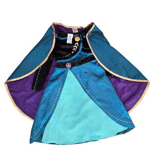 Disney Frozen 2 Anna Deluxe Halloween Costume Dress With cape S (4-6X) princess - Picture 5 of 9