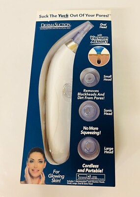 New DermaSuction Derma Suction Pore Cleaning Device Cordless