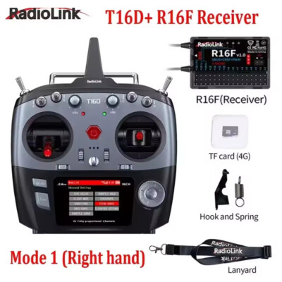RadioLink T16D Remote Control 2.4GHz 16Channels Transmitter with R16F Receiver