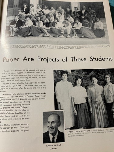 Anaheim High School Yearbook Colonist 1960 Memories - Picture 6 of 12