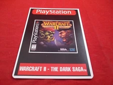 Warcraft II - The Dark Saga Playstation 1 PS1 Vidpro Promo Display Card ONLY