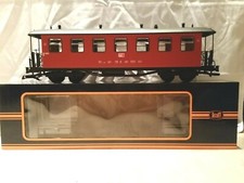 Spur G, neuer, 4-achsiger Personenwagen, Train - rot, Günstigvariante! Original